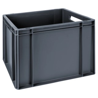 RS PRO 30L Grey Polypropylene Euro Container Stackable Storage Box 325mm x 300mm x 400mm 163-1900