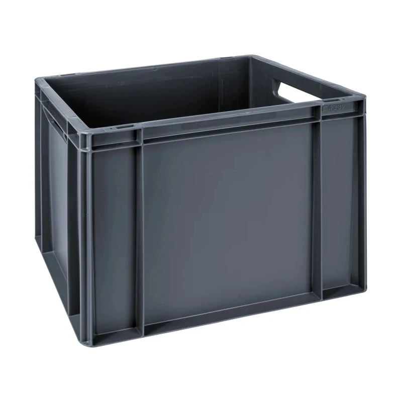 RS PRO 30L Grey Polypropylene Euro Container Stackable Storage Box 325mm x 300mm x 400mm 163-1900