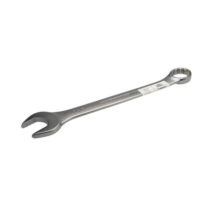 Bahco Combination Spanner 1 1/2 in Imperial Size Chrome Finish 410mm Length 12 Point 15° Offset 111Z-1.1/2