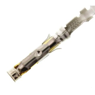 TE Connectivity Type III Series Female Crimp Terminal 24 AWG Min, 20 AWG Max, Gold Plated Brass, 13A Current 1-163087-1