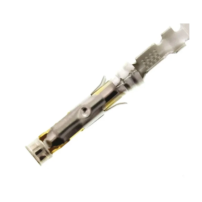 TE Connectivity Type III Series Female Crimp Terminal 24 AWG Min, 20 AWG Max, Gold Plated Brass, 13A Current 1-163087-1