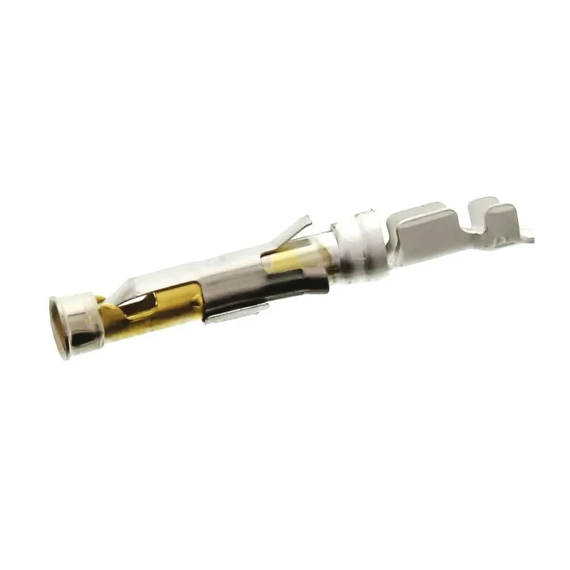 TE Connectivity Type III Series Female Crimp Terminal 24 AWG Min, 20 AWG Max, Gold Plated Brass, 13A Current 1-163087-1