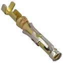 TE Connectivity Type III Series Female Crimp Terminal, 24 AWG Min Crimp, 20 AWG Max, Brass Contact, Tin Plated 66399-3