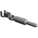 TE Connectivity Universal MATE-N-LOK II Series Male Crimp Terminal, 20 AWG Min Crimp, 14 AWG Max, Brass Contact 770007-1