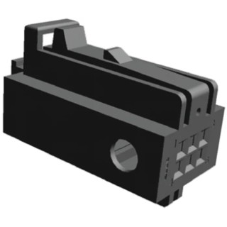 TE Connectivity MQS Fibreglass Reinforced Polybutylene Terephthalate Horizontal Male 6 Way Connector Cover 1355881-1