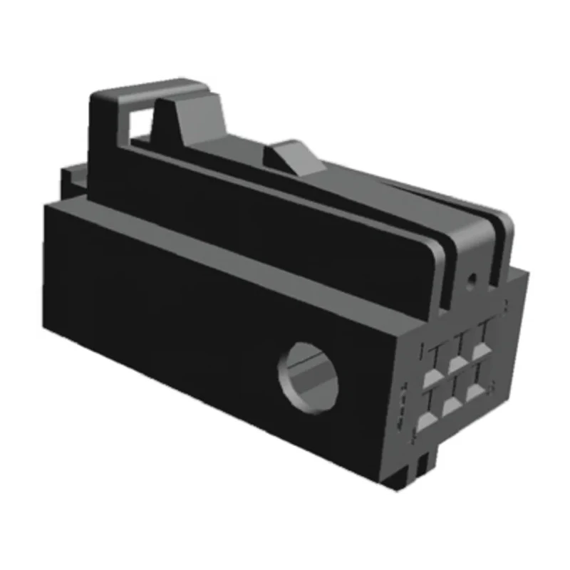 TE Connectivity MQS Fibreglass Reinforced Polybutylene Terephthalate Horizontal Male 6 Way Connector Cover 1355881-1