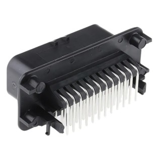 TE Connectivity Ampseal Automotive Connector Male 35 Way Black Panel Mount Solder Termination 776163-1