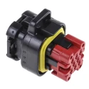 TE Connectivity Ampseal Automotive Connector Male 8 Way Black Cable Housing IP6K9K 776286-1