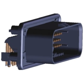 TE Connectivity Ampseal Automotive Connector Black Through Hole 23 Way Solder Termination 776087-1