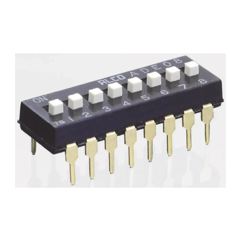 TE Connectivity Slide Rotary Coded DIP Switch Through Hole Mount 50mΩ Contact Resistance 1825057-6