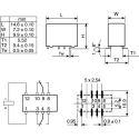 TE Connectivity Surface Signal Relay 12V DC Coil 2A DPDT 1422006-4