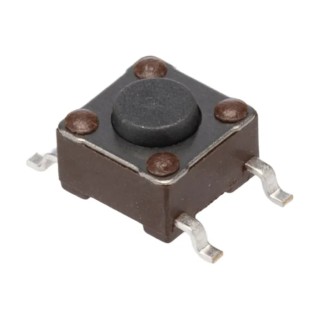 TE Connectivity Grey Tactile Switch Button 0.7 mm SPST 50mA 24V DC Surface Mount FSM2JSMATR