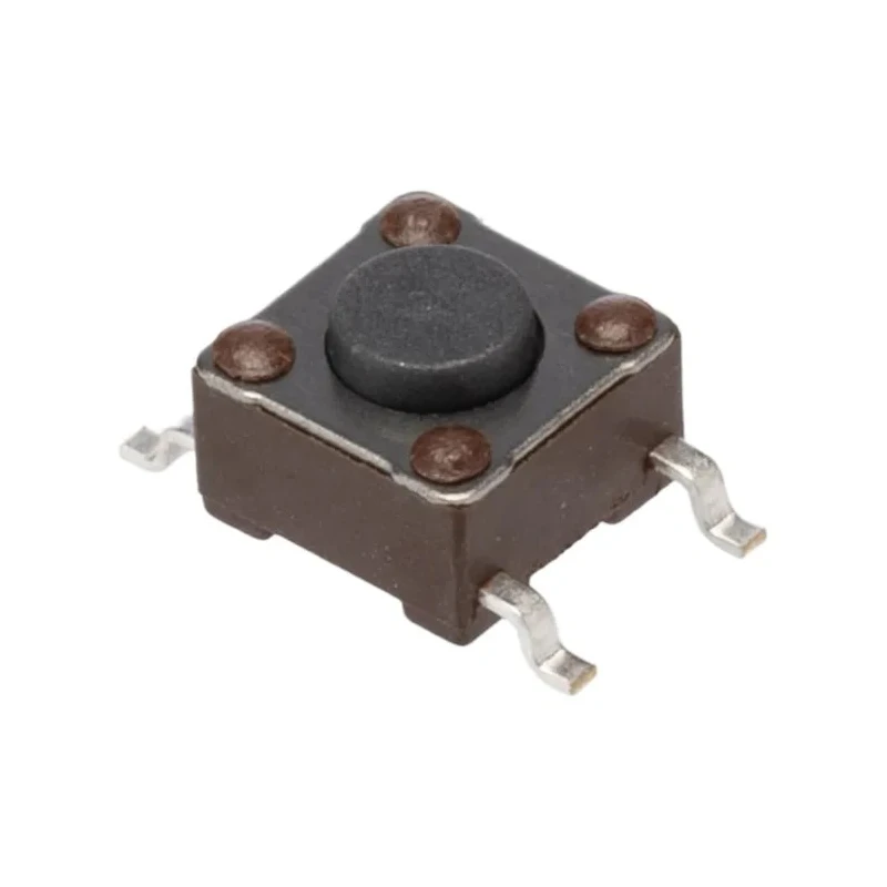TE Connectivity Grey Tactile Switch Button 0.7 mm SPST 50mA 24V DC Surface Mount FSM2JSMATR