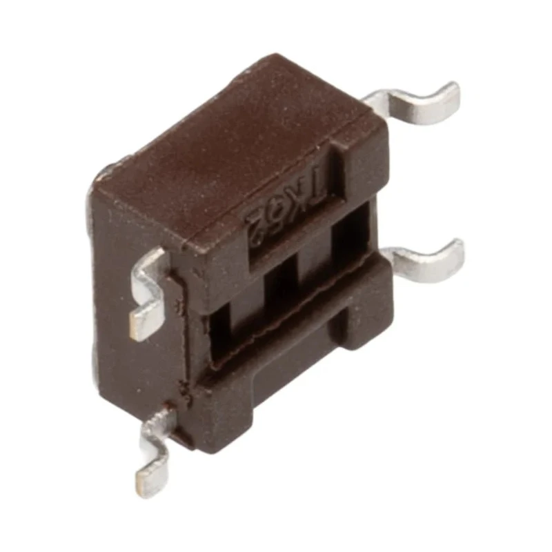 TE Connectivity Grey Tactile Switch Button 0.7 mm SPST 50mA 24V DC Surface Mount FSM2JSMATR