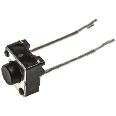 TE Connectivity Black Tactile Switch Button Surface Mount 1.4 mm Actuator Length SPST 50mA 24V dc FSM4JRT