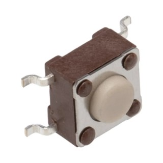 TE Connectivity White Tactile Switch Button SPST 50mA 24 V dc Surface Mount 0.7 mm Actuator FSM2JSMAATR