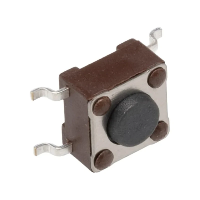 TE Connectivity Grey Tactile Switch Button 0.7 mm SPST 50mA 24 V dc Surface FSM2JSMATR