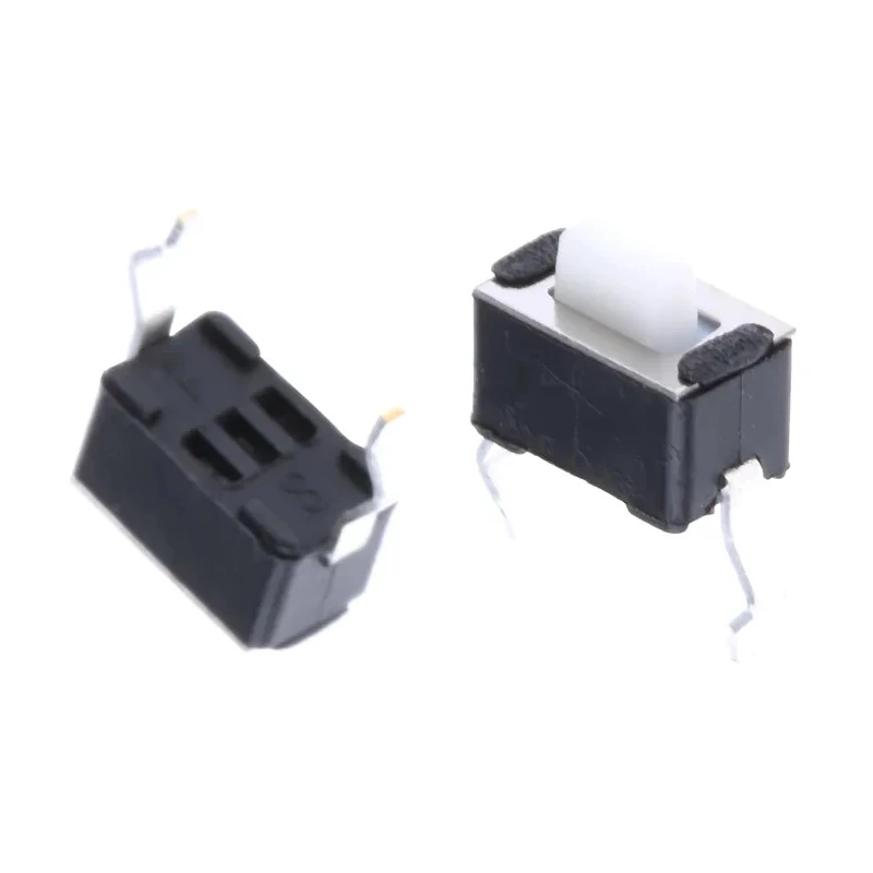 TE Connectivity White Tactile Switch Button 1.5 mm SPST 50mA 24 V dc Through Hole 1825965-1