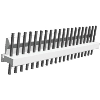 TE Connectivity MTA-100 Series Straight Through Hole Pin Header, 20 Contact(s), 2.54 mm Pitch, 1 Row, Unshrouded 2-640456-0