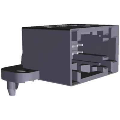 TE Connectivity Micro Quadlok System Automotive Connector Male 12 Way Black Through Hole Solder Termination 1355505-1