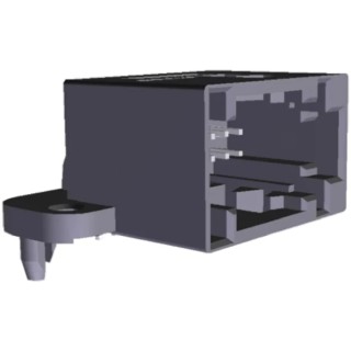 TE Connectivity Micro Quadlok System Automotive Connector Male Black Through Hole 12 Way Solder Termination 1355505-1