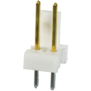 TE Connectivity MTA-100 Series Straight Through Hole Pin Header, 2 Contact(s), 2.54 mm Pitch, 1 Row, Unshrouded 3-641215-2