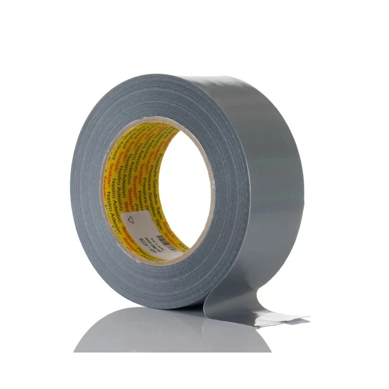 3M Scotch SUPREME Duct Tape, Silver, 48mm x 50m, Synthetic Rubber Adhesive, Polyethylene Backing, Model 2903 silver 48MMX50M