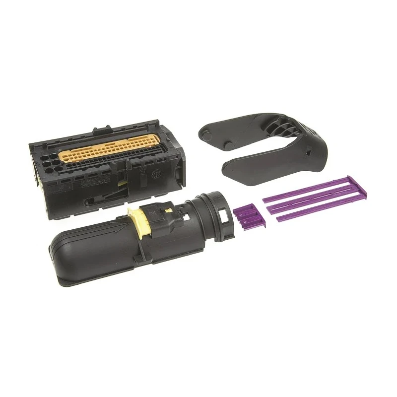 TE Connectivity Micro Quadlok System Automotive Connector Female, Black and Brown Cable, 94 Way Crimp Termination 284743-1