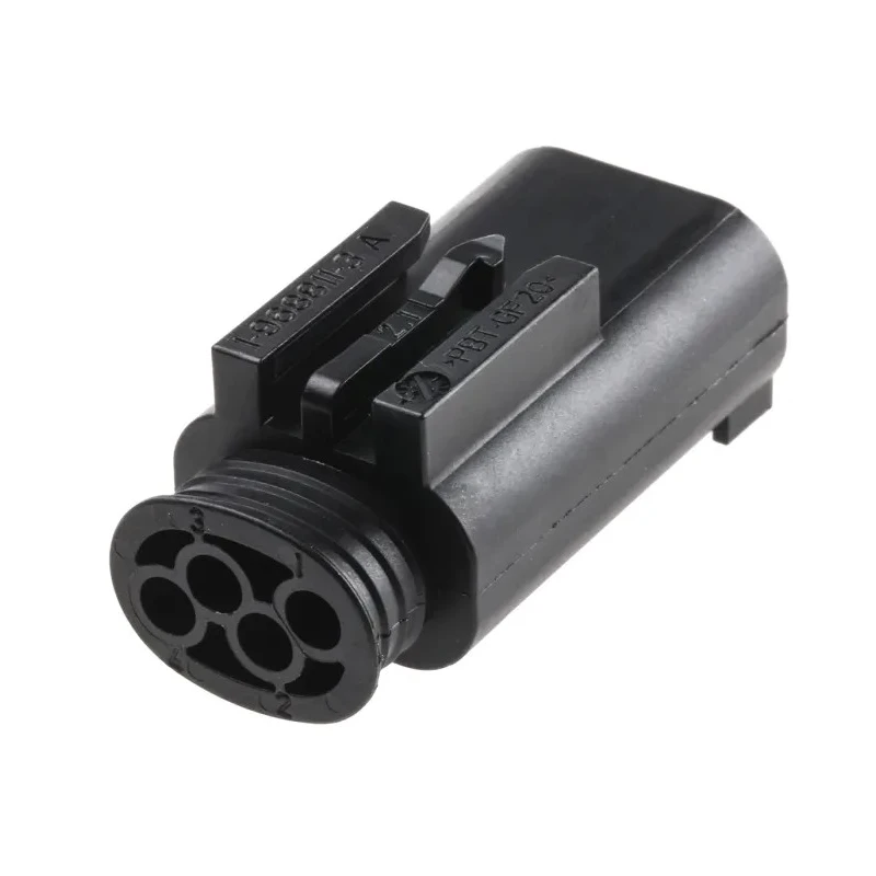 TE Connectivity Micro Quadlok System Automotive Connector Male Black Cable 4 Way Crimp Termination 1-967584-3