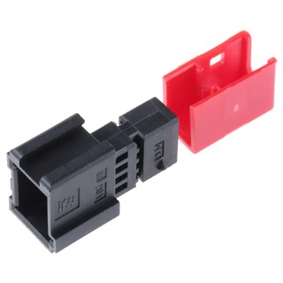 TE Connectivity Micro Quadlok System Automotive Connector Male Black Cable 8 Way Crimp Termination 284869-1