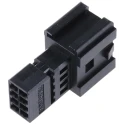 TE Connectivity Micro Quadlok System Automotive Connector Male Black Cable 8 Way Crimp Termination 284869-1