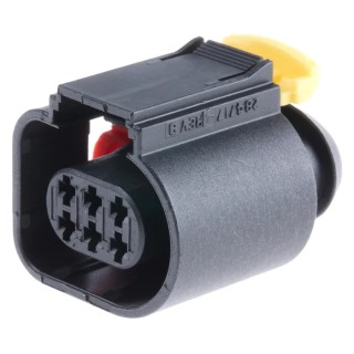 TE Connectivity Micro Timer II Automotive Connector Female Black Cable 6 Way Crimp Termination 284716-4
