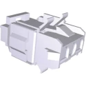 TE Connectivity Universal MATE-N-LOK Female Connector Housing 6.35 mm Pitch 3 Way 1 Row Straight 770025-1