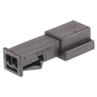 TE Connectivity Micro Quadlok System Automotive Connector Male Black Cable 2 Way Crimp Termination 1-968699-1