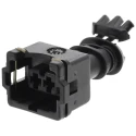 TE Connectivity Junior Power Timer Automotive Connector Female 2 Way Solder Termination Black Nylon Housing 282190-1