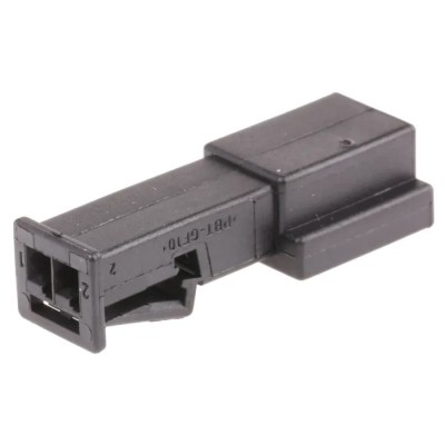 TE Connectivity Micro Quadlok System Automotive Connector Male Black Cable 2 Way Crimp Termination 7.5A Current 1-968699-1