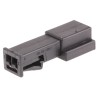 TE Connectivity Micro Quadlok System Automotive Connector Male Black Cable 2 Way Crimp Termination 7.5A Current 1-968699-1