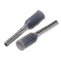 TE Connectivity Insulated Crimp Bootlace Ferrule, 6 mm Pin Length, 1.1 mm Pin Diameter, Grey to 26 AWG Wire Size 966066-5