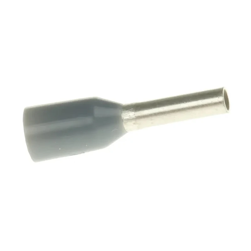 TE Connectivity Insulated Crimp Bootlace Ferrule, 6 mm Pin Length, 1.2 mm Pin Diameter, Grey, 18 AWG, 966067-4