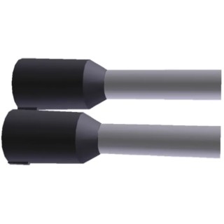 TE Connectivity Insulated Crimp Bootlace Ferrule 1.8mm Pin Diameter 8mm Pin Length Black 15 AWG to 16 AWG Wire 1241003-1