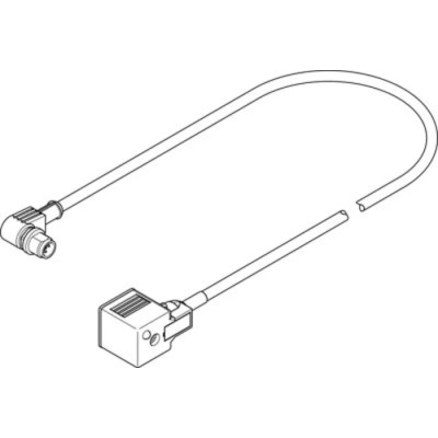 Festo NEBV Series Connecting Cable for Solenoid Valve 600mm Length NEBV-A1W3-K-0.6-N-M12W3