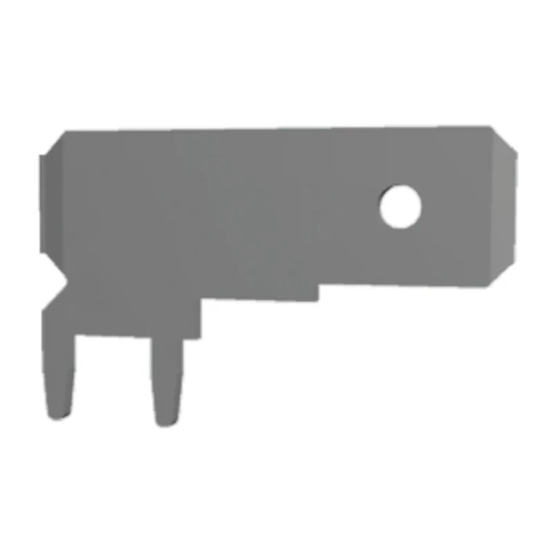 TE Connectivity FASTON .250 Black Uninsulated Male Spade Connector, Solder Termination, 6.35 x 0.81 mm Tab Size 63951-1