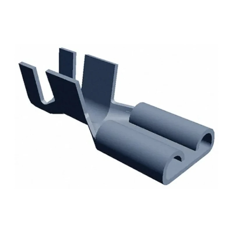 TE Connectivity FASTON Black Uninsulated Female Spade Connector Crimp 6.35 x 0.81 mm Tab Size 11 AWG to 10 AWG 1-160301-9