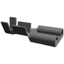 TE Connectivity FASTIN-FASTON .110 Black Uninsulated Female Spade Connector, Crimp Termination 14mm Length, 24 AWG 160922-2