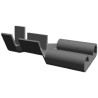 TE Connectivity FASTIN-FASTON .110 Black Uninsulated Female Spade Connector, Crimp Termination 14mm Length, 24 AWG 160922-2