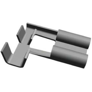 TE Connectivity FASTON .250 Silver Uninsulated Female Spade Connector Crimp 6.35 x 0.81 mm Tab Size 20 AWG to 15 1-280050-2