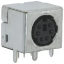 TE Connectivity Mini DIN 6 Pole Right Angle Miniature DIN Socket 1A 30V AC Keyed Through Hole Female 5749265-1