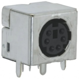 TE Connectivity Mini DIN 6 Pole Right Angle Miniature DIN Socket 30V AC 1A Through Hole Female 5749265-1