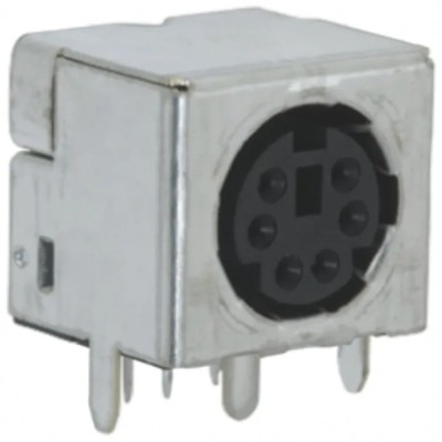 TE Connectivity Mini DIN 6 Pole Right Angle Miniature DIN Socket 30V AC 1A Through Hole Female 5749265-1