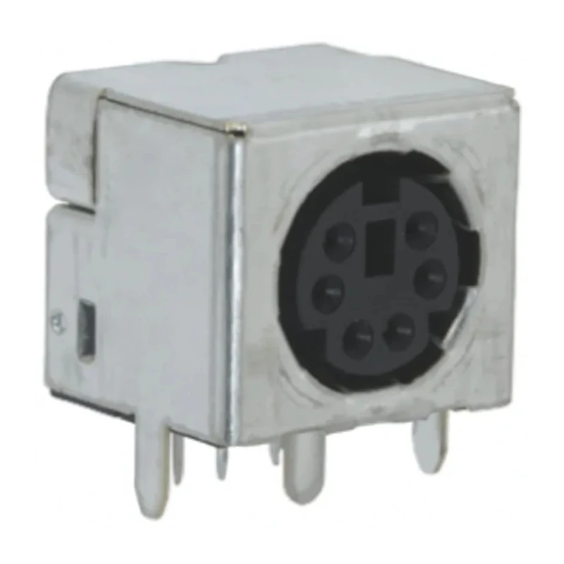 TE Connectivity Mini DIN 6 Pole Right Angle Miniature DIN Socket 30V AC 1A Through Hole Female 5749265-1